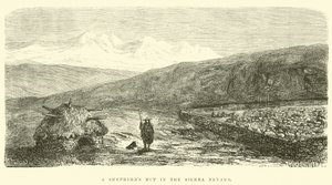 Een herdershut in de Sierra Nevada door Edouard Riou